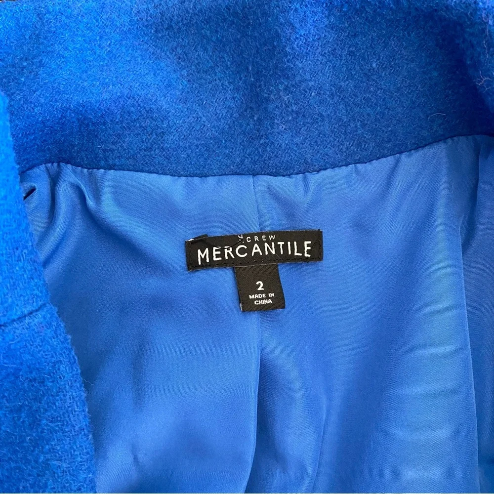 J. CREW MERCANTILE City Coat in Oxford Royal Size 2 - Picture 8 of 11